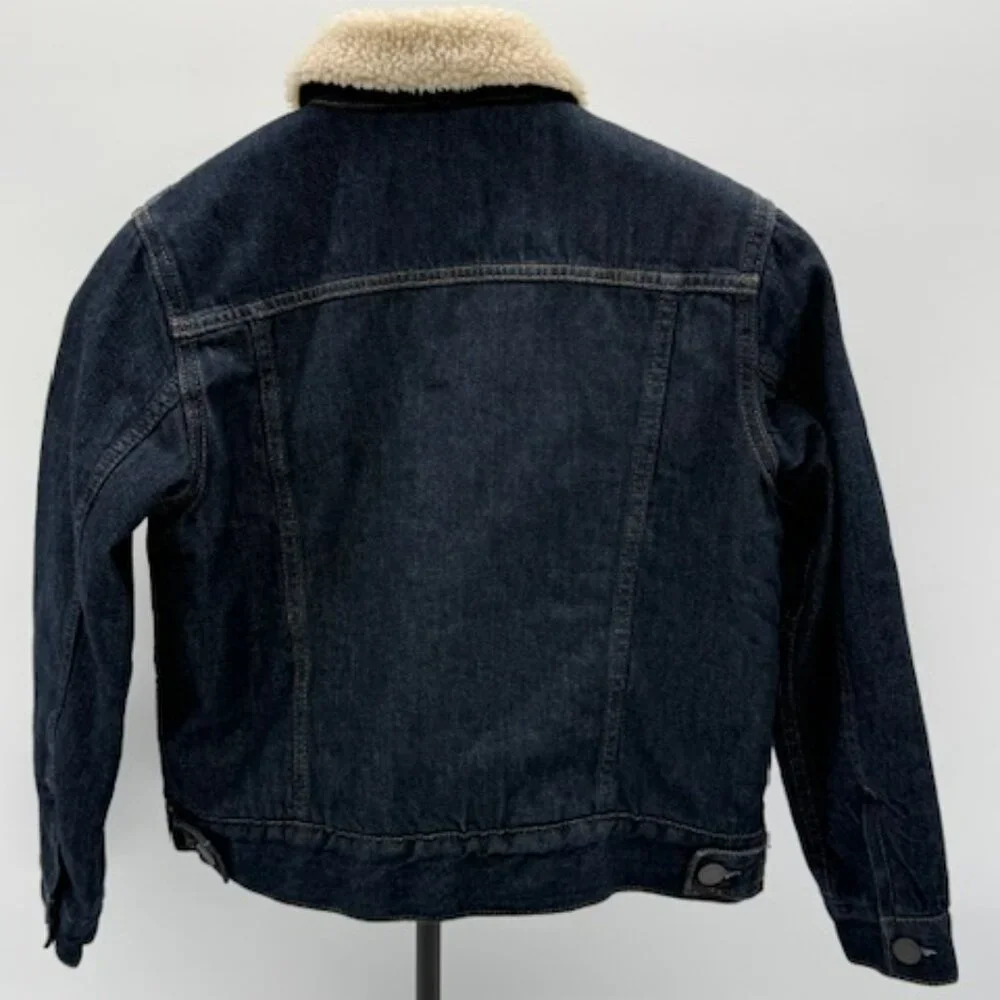 Gap Kids Denim Sherpa Jacket Size M 8-9 Trucker Coat